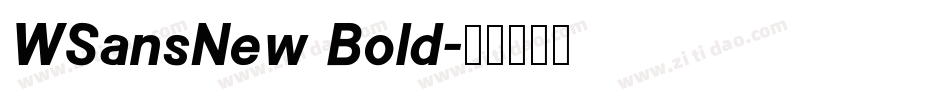WSansNew Bold字体转换